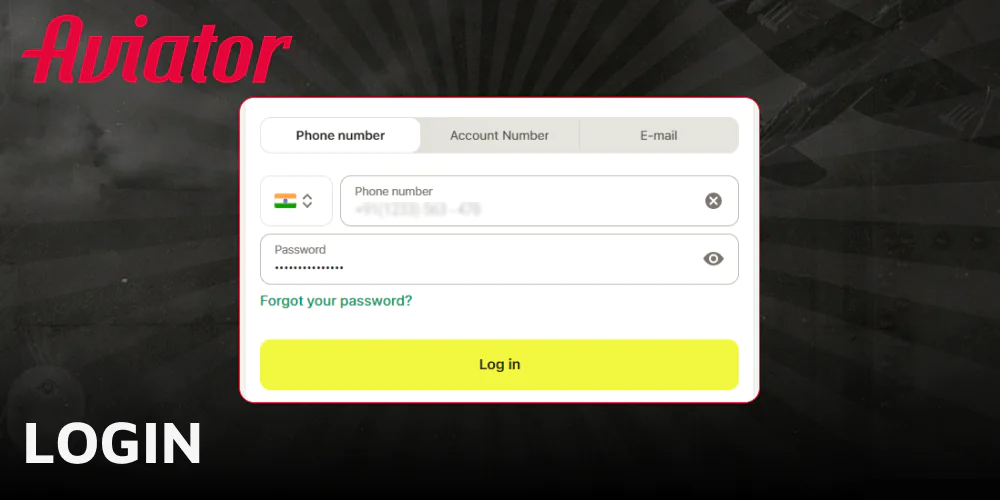 Login to start playing Aviator