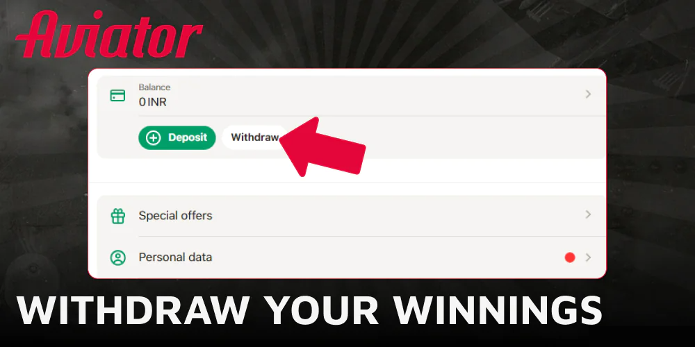 Withdraw your winnings form playing Aviator