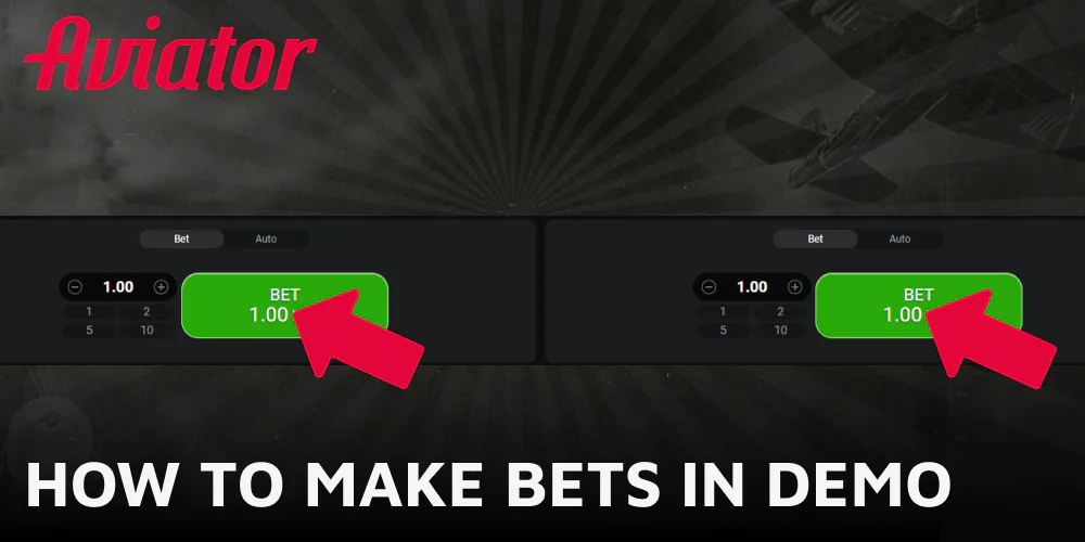 Instructions on making bets on Aviator demo