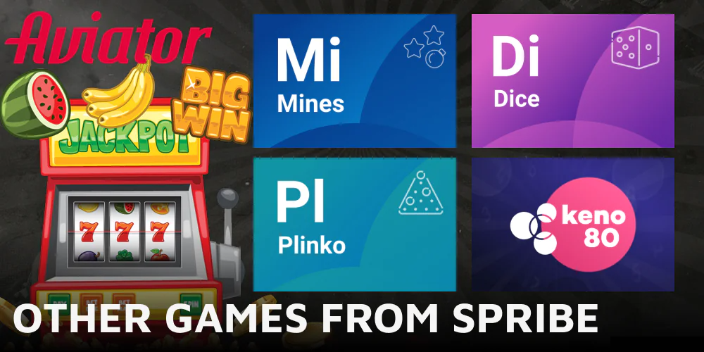 Popular games from Spribe except for Aviator